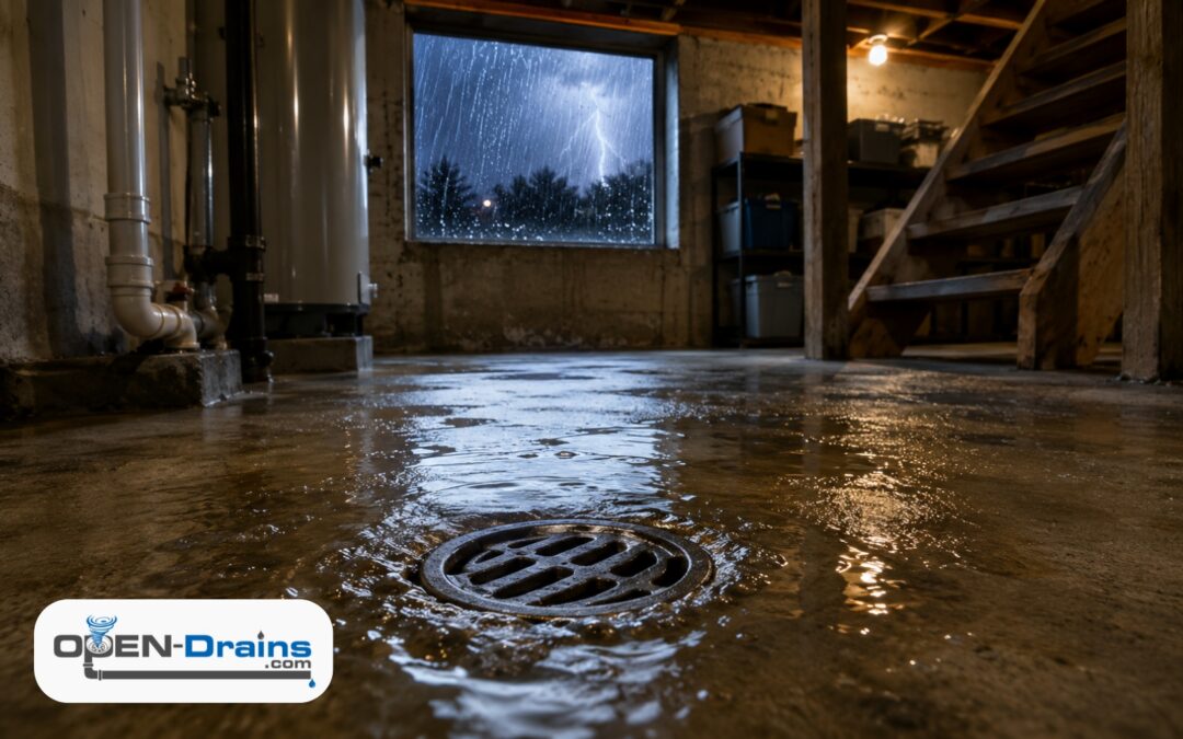 Why Heavy Rain Can Cause Basement Floor Drain Backups